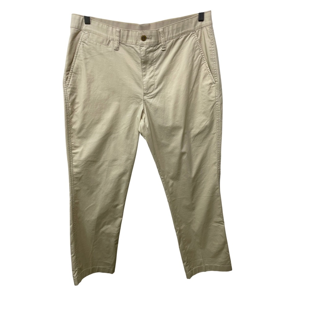 L.L.Bean Standard Athletic Fit Khaki Cotton‎ Blend Chinos Men 35W 29L Preppy Dad